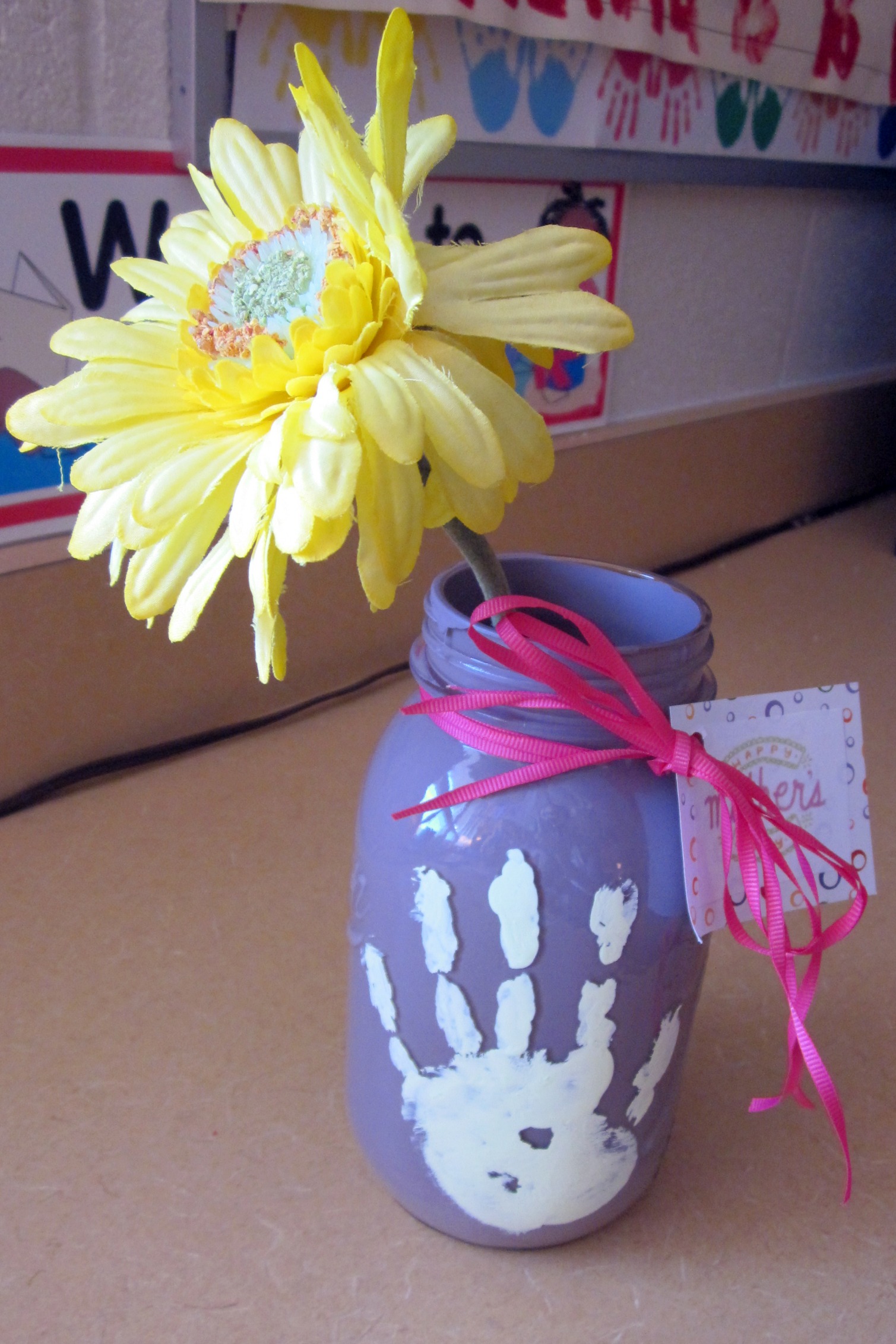 Kids Craft: Mother's Day Mason Jar Vase