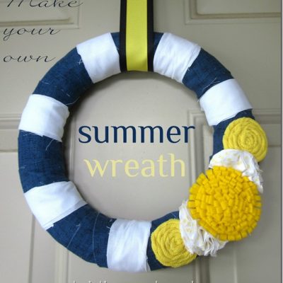 Summer Wreath {navy & yellow}