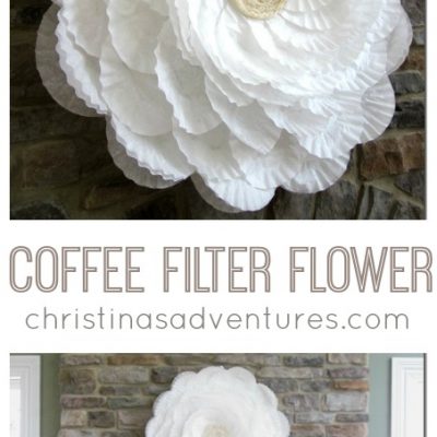 Coffee Filter Flower {bridal shower decor}