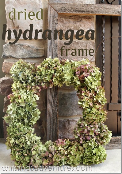 Dried Hydrangea Frame