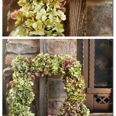 Dried Hydrangea Frame