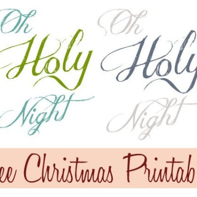 Free Christmas Printable {Oh Holy Night}