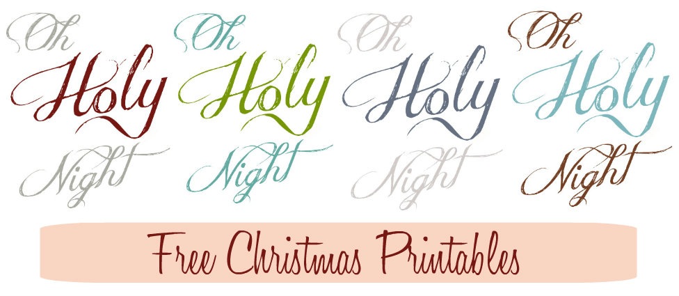 O Holy Night Free Printable - The Turquoise Home
