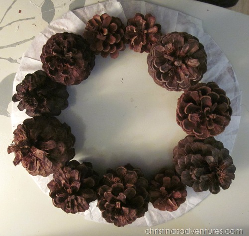 Winter Wreath pinecones