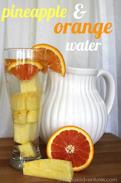 pineapple and orange flavored water