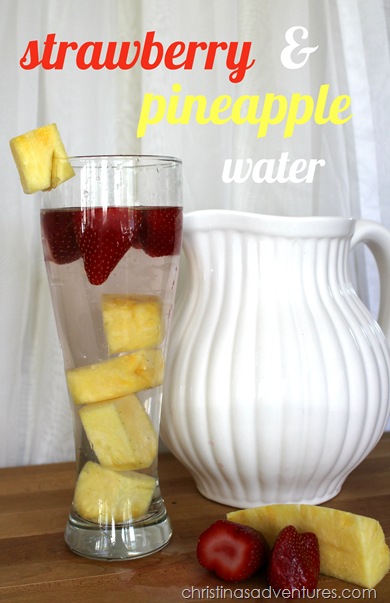 strawberry and pineapple flavored water