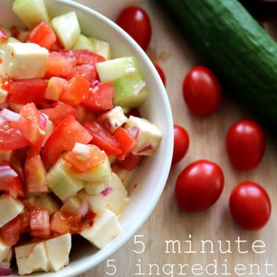 5 minute 5 ingredient Summer Salad Recipe