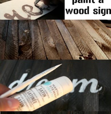 Wooden Shim Wall Hanging { how to paint a wood sign }
