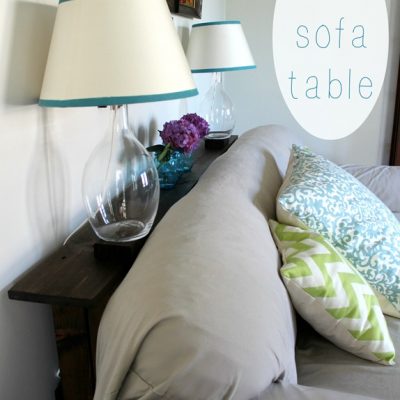 Easy DIY Sofa Table tutorial