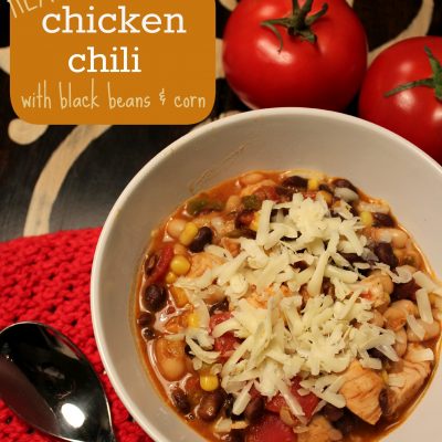 Healthy Chicken Chili Recipe (and a giveaway!)