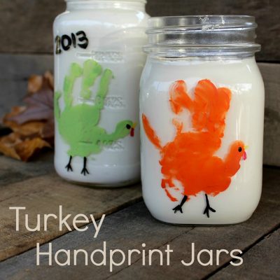 Turkey Handprint Jars