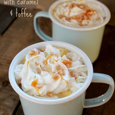 White Hot Chocolate with Caramel & Toffee