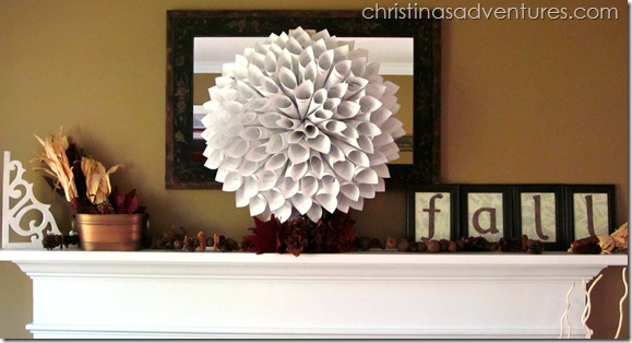 rolled book page wreath
