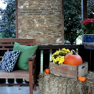 Back Deck Reveal {decorated for fall}