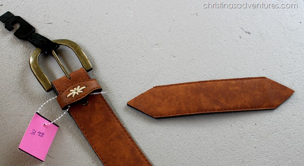 turn an old belt into a drawer handle