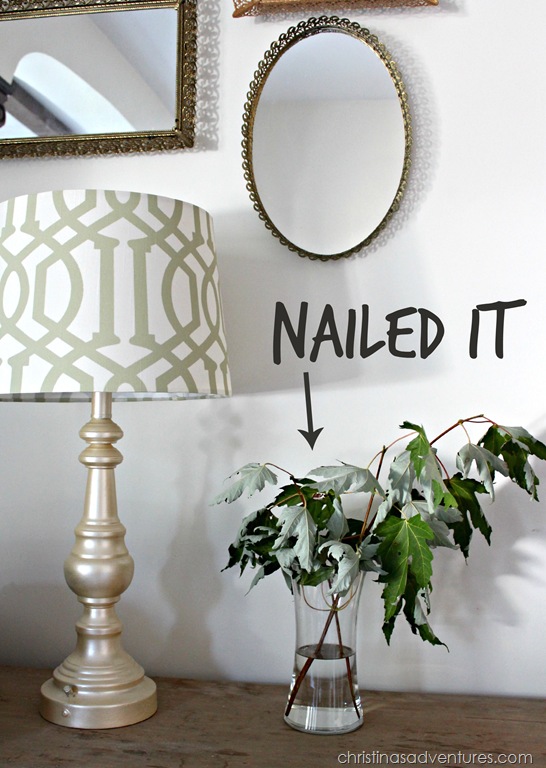 Decorating with Fall Branches–Nailed It!