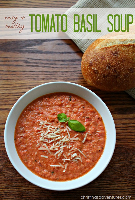 Easy & Healthy Tomato Basil Soup Recipe