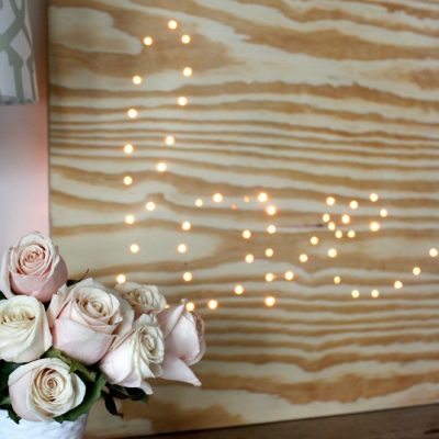 DIY lighted plywood sign