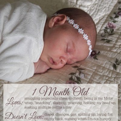 Nora Faith: 1 month old