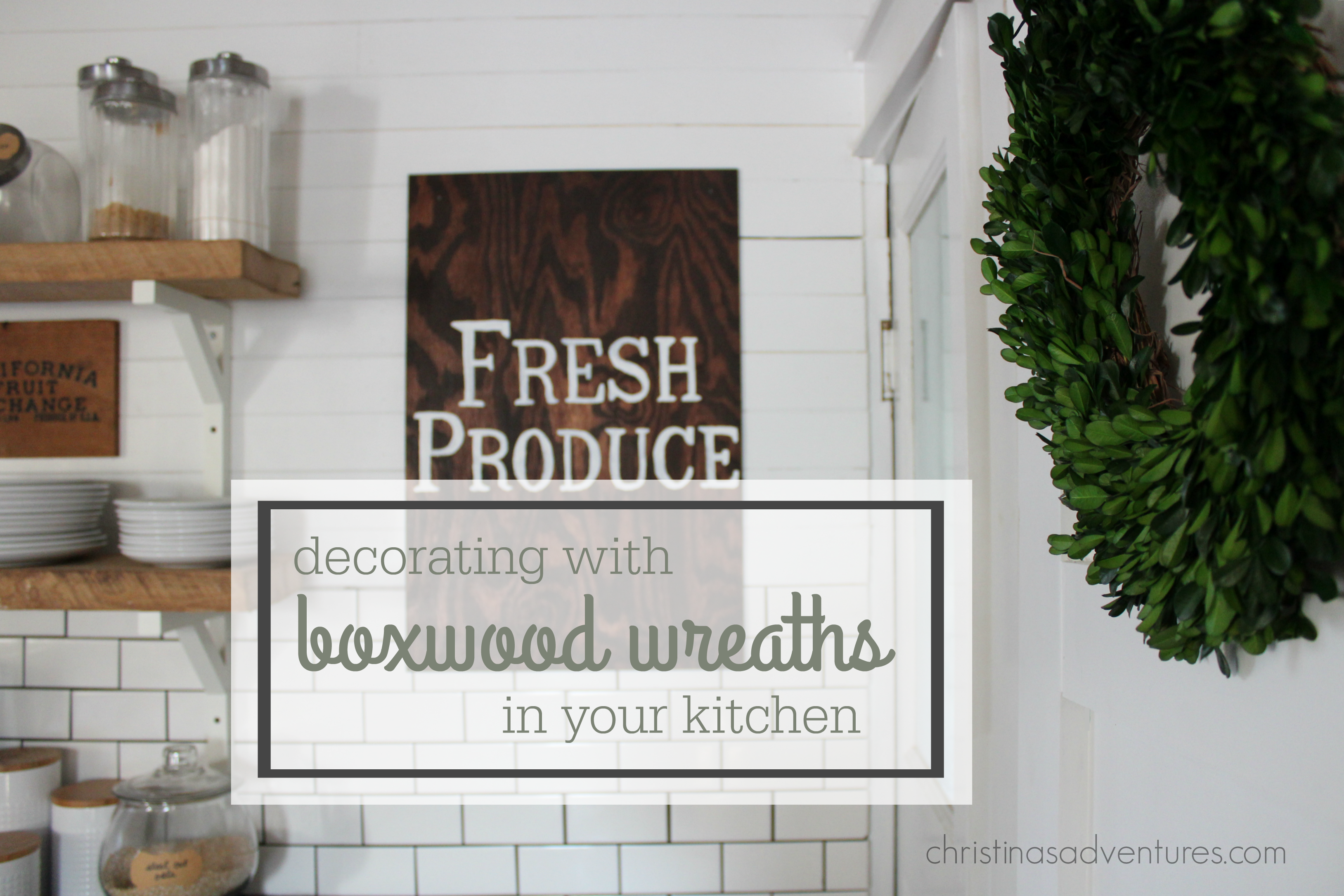 Decorating with boxwood wreaths