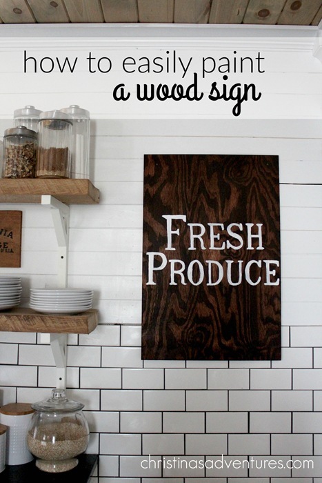 how to easily paint a wood sign