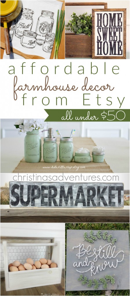 affordable Farmhouse Decor from Etsy all under $50