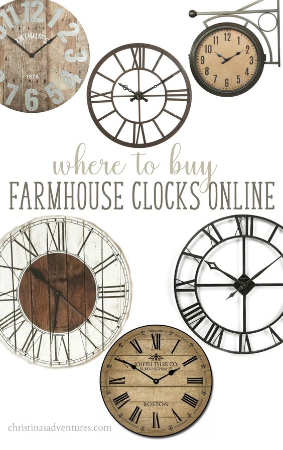 Where to buy farmhouse wall clocks