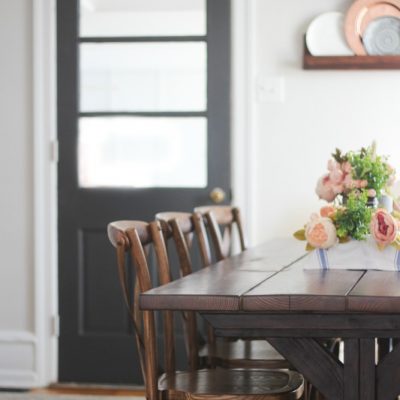 Dining refresh: our painted interior door