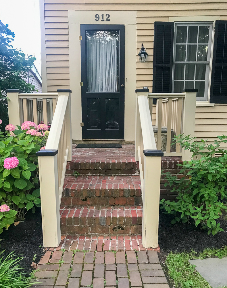 brick front steps and walkway 