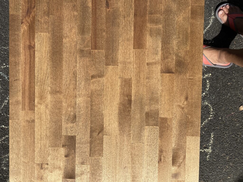 butcher block Early American stain