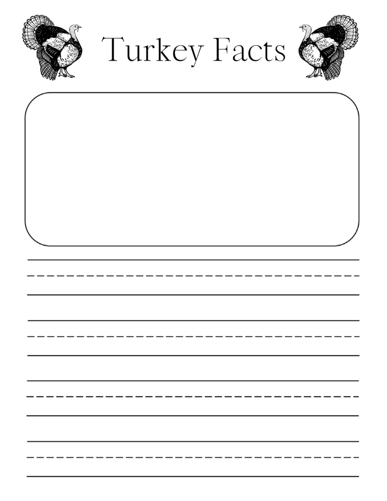 turkey facts writing prompt
