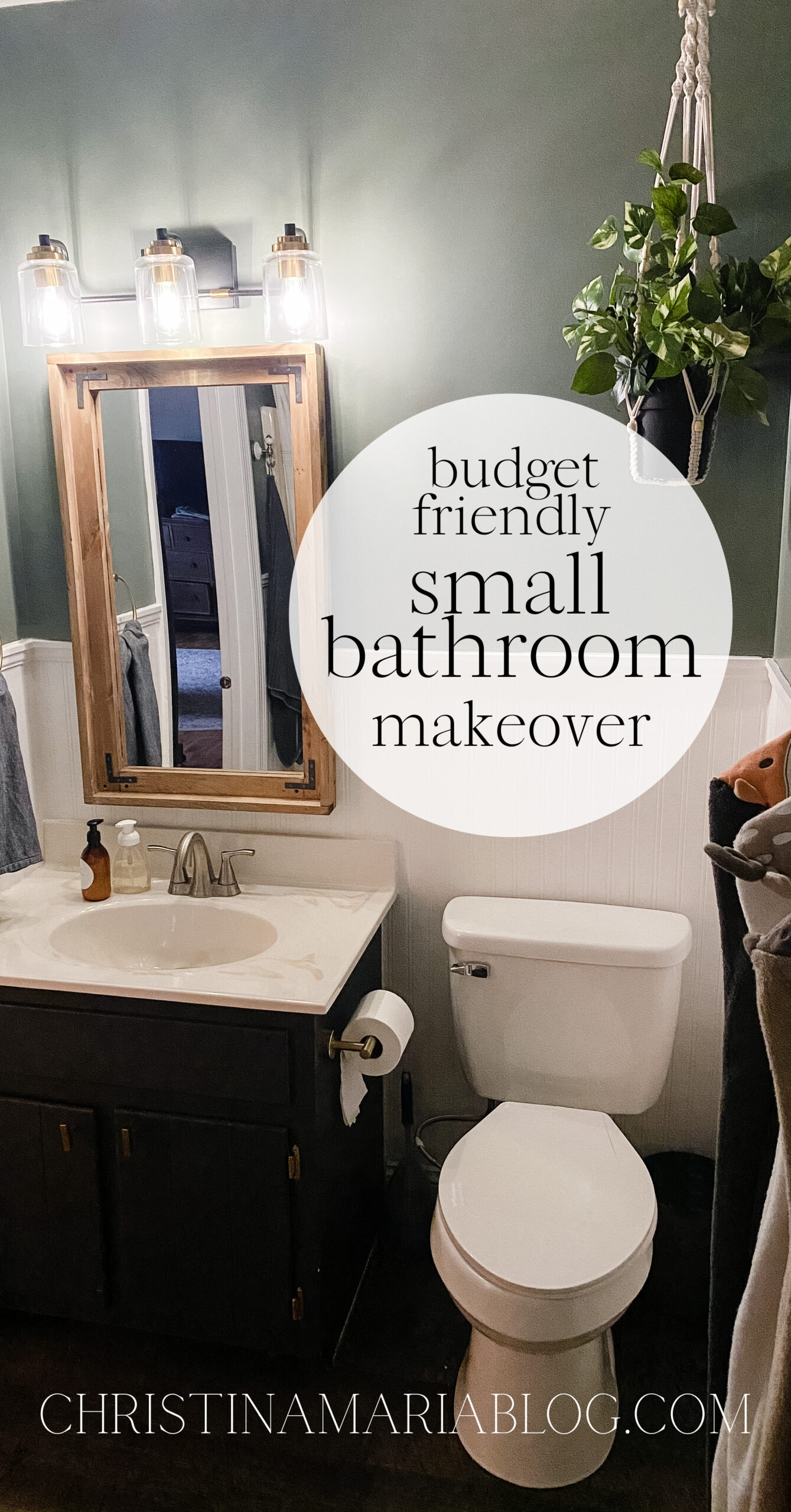Budget friendly small bathroom makeover - Christina Maria Blog