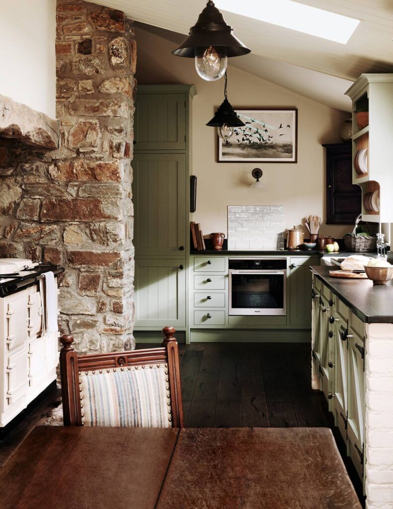 olive green cabinets