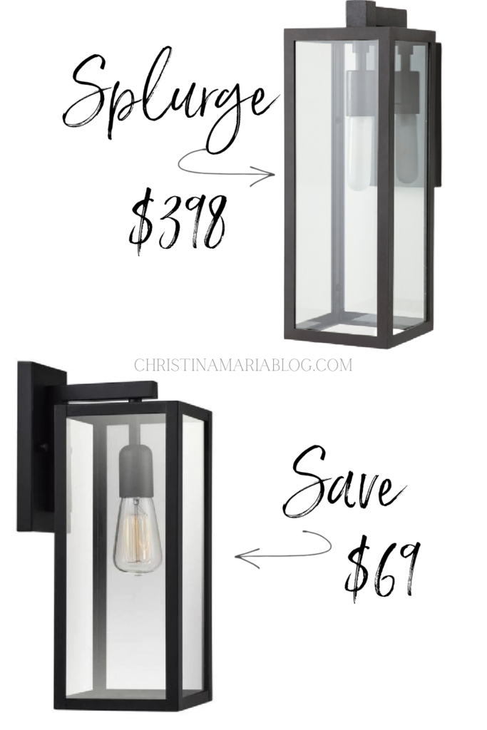 outdoor lighting splurge vs save modern light fixture