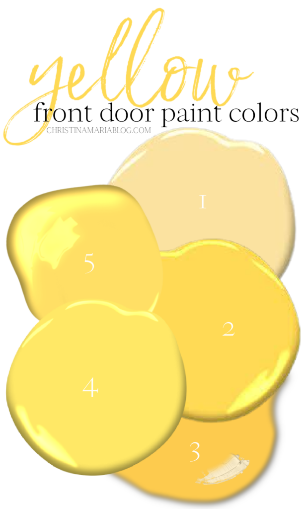 Yellow front door paint colors