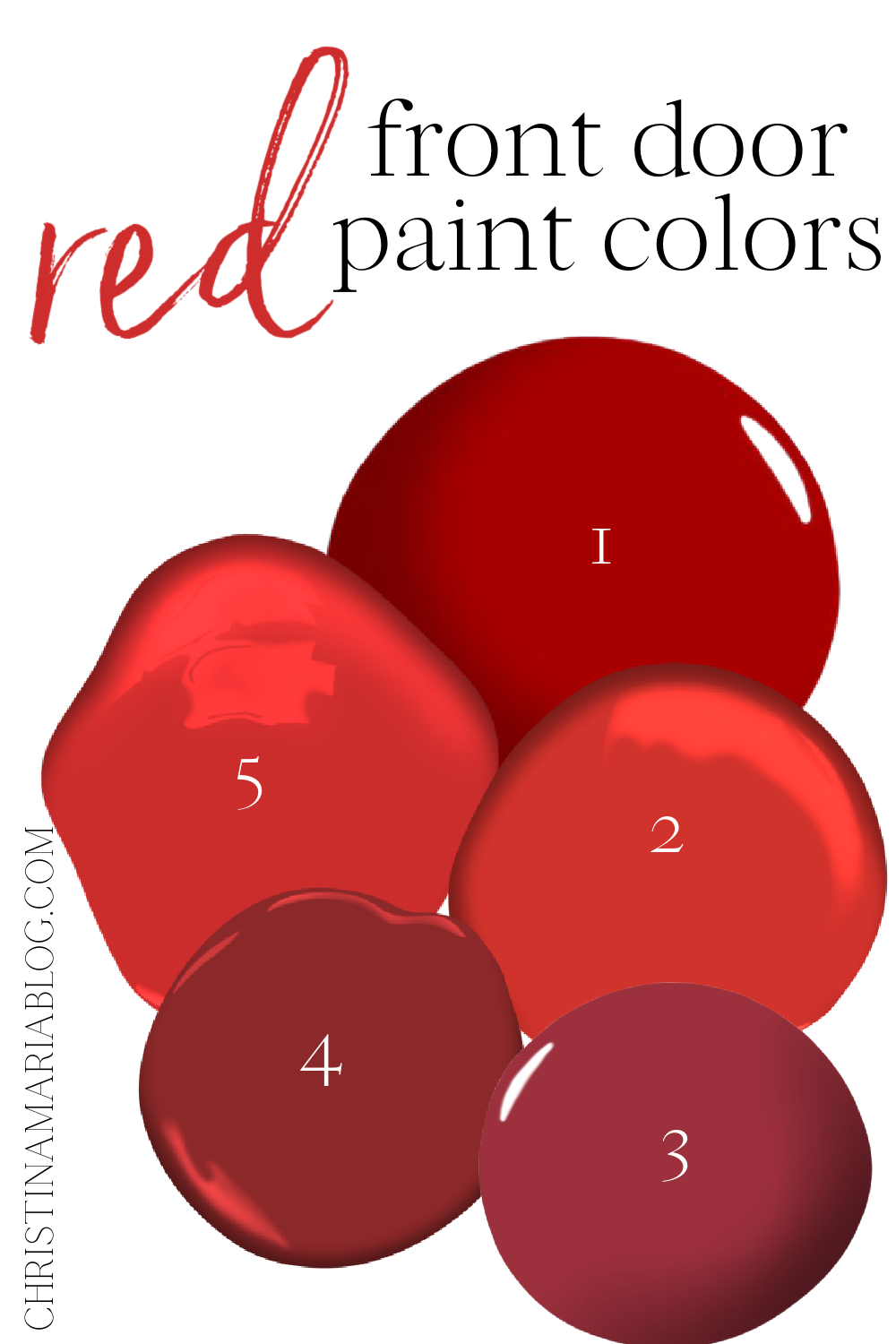 Red front door design ideas + inspiration - Christina Maria Blog