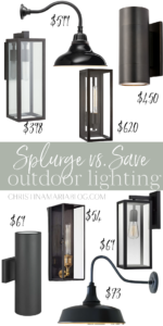 splurge vs save outdoor lighting