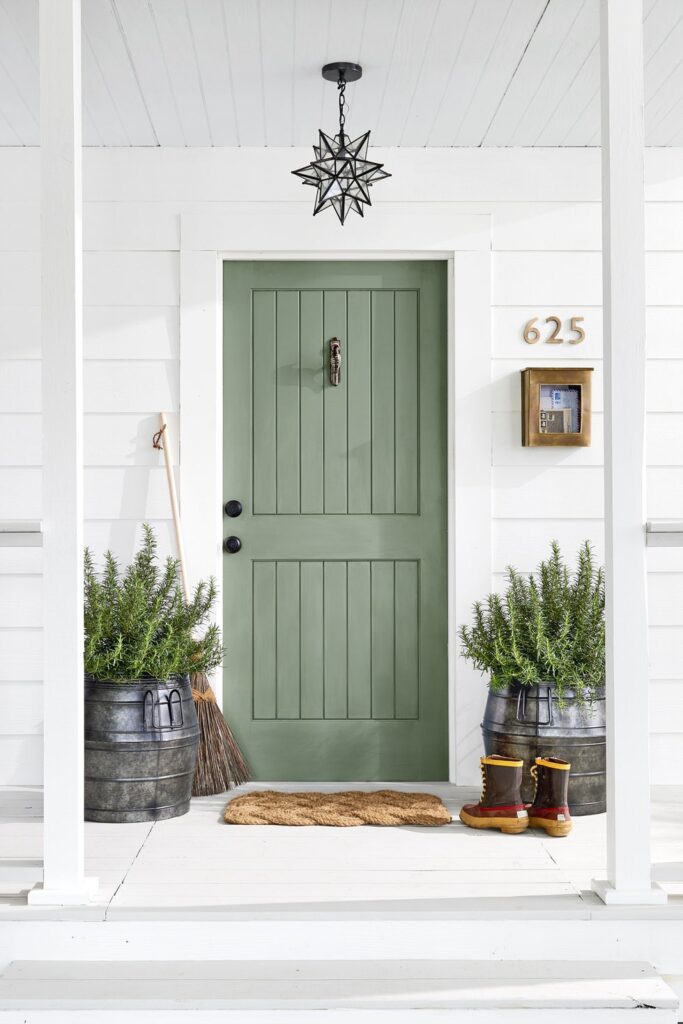 Green Front Door : Paint Colors And Design Inspiration - Christina Maria  Blog