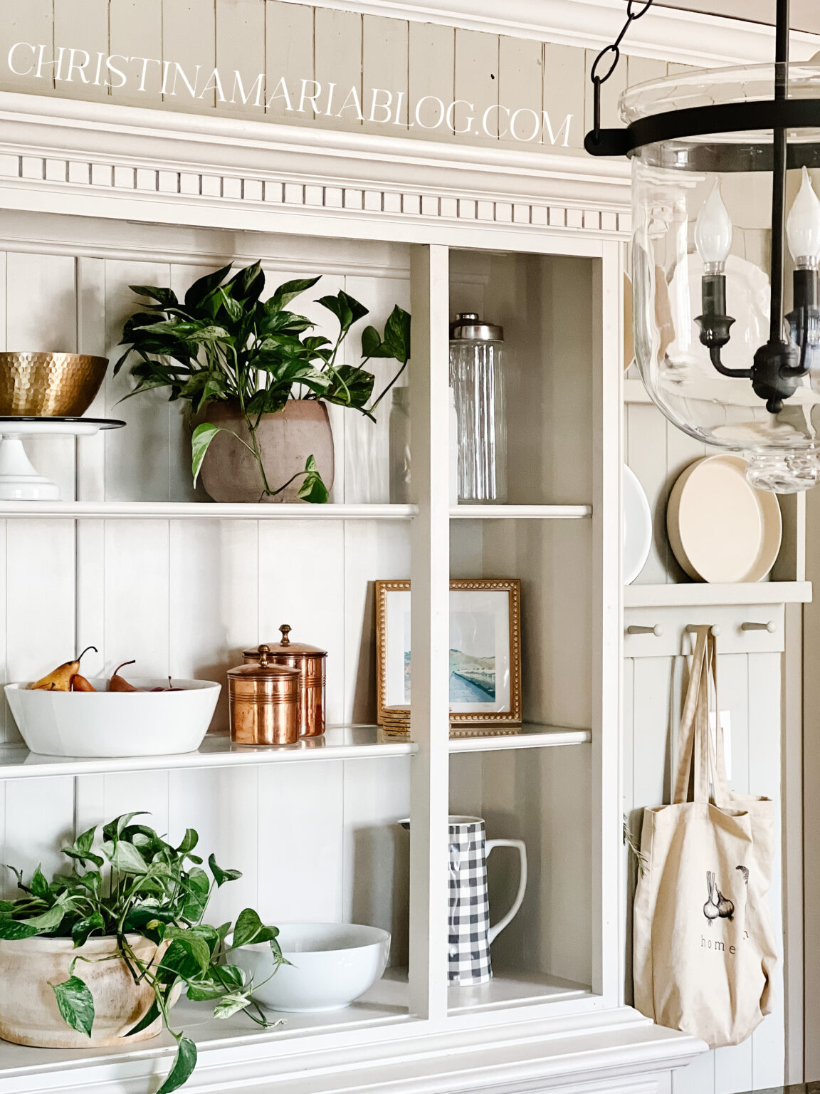 DIY kitchen hutch cabinet - Christina Maria Blog
