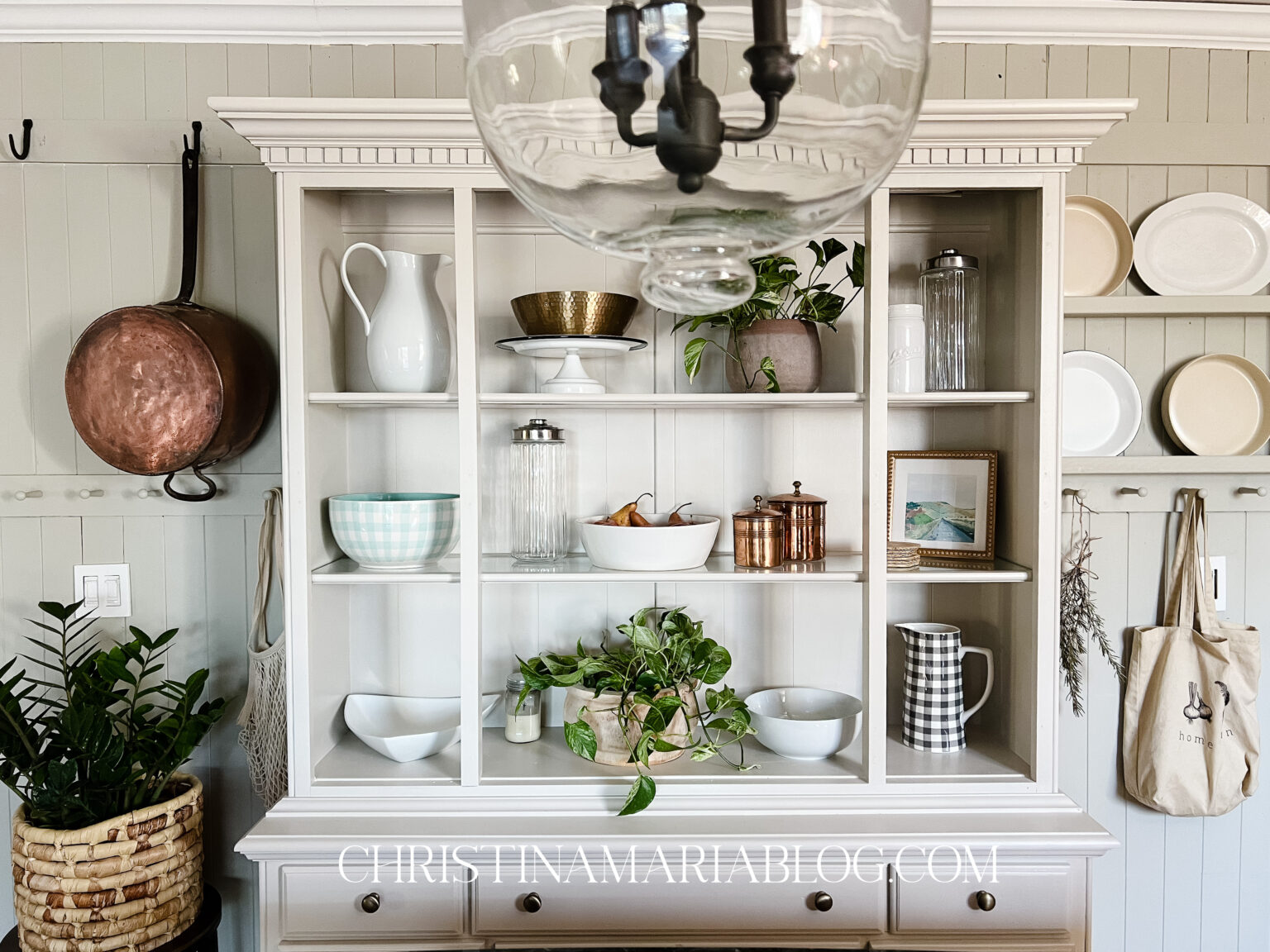 DIY kitchen hutch cabinet - Christina Maria Blog