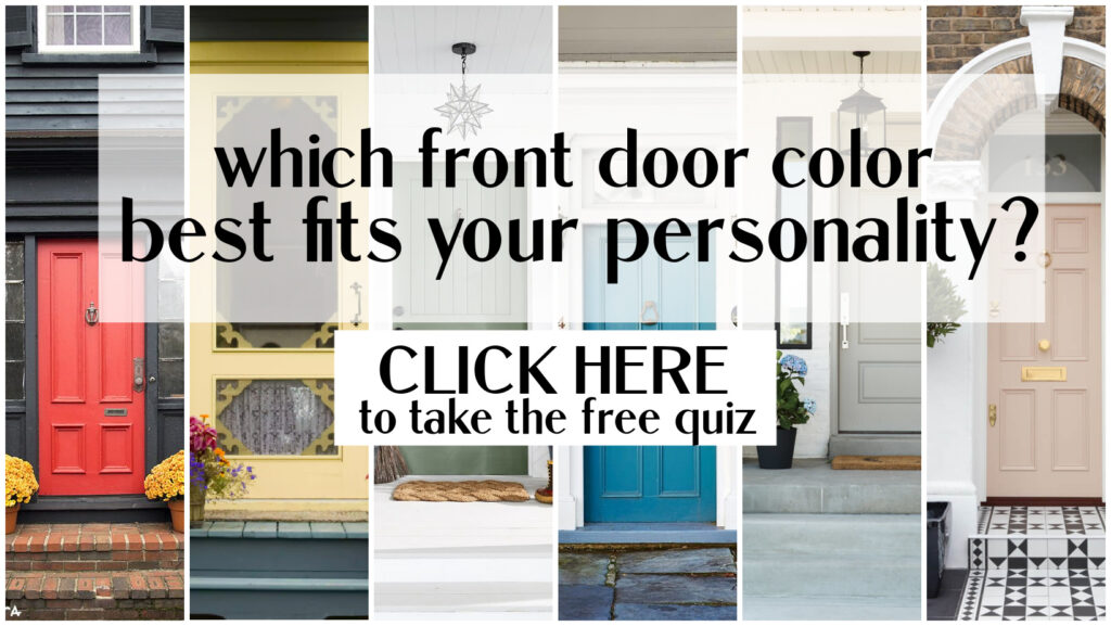 which front door color is best for your personality