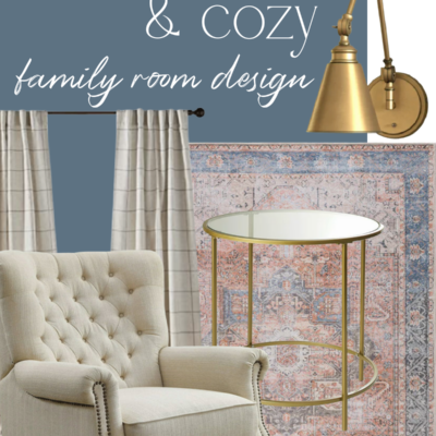 Vintage inspired cozy family room design ideas