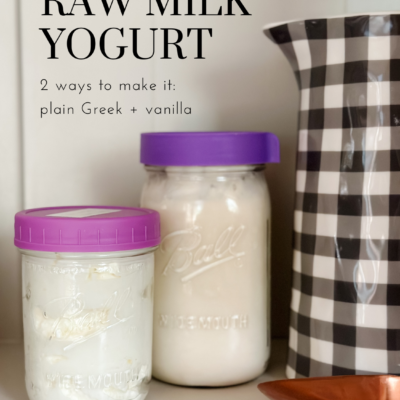 Raw milk yogurt recipe (in the instant pot)