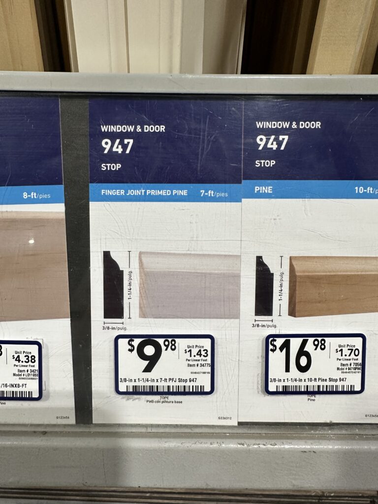 picture frame molding to buy at the hardware store